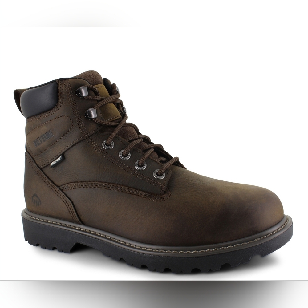 Wolverine NWOB Floorhand Waterproof Brown Leather Men's Work Boots Size 8EW